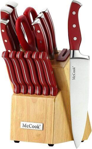Red Wooden Kitchen Knife Sets