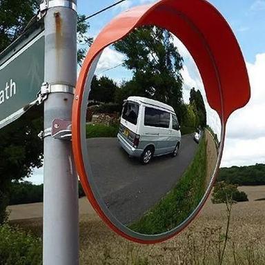 60 CM Clear Visibility Outdoor Pole Mounted Traffic Road Safety Convex Mirror