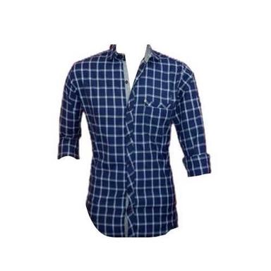 Slim Fit Checkered Breathable Casual Cotton Shirts With Patch Pocket For Men  Age Group: Above 16