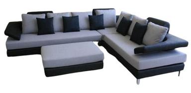 Modern Solid Wood Non Assemble Leather Sofa Set For Living Room