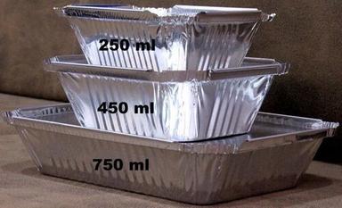 Disposable Square Shape Aluminium Foil Container For Food Packaging