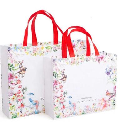 100% Cotton Polyurethane Recyclable Hand Length Handle Printed Bag For Shopping