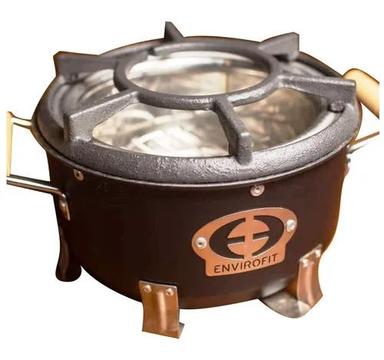 Silver Portable Mild Steel Biomass Wood Fuel Stove For Cooking