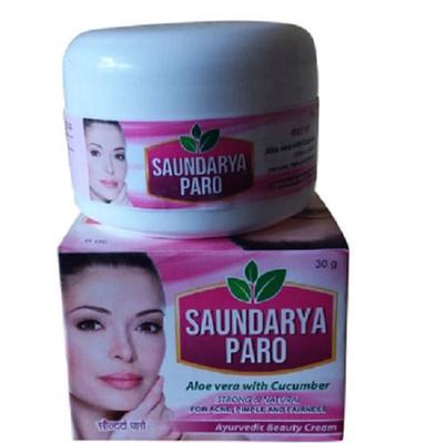 100% Cotton Saundarya Paro Herbal Extract Cosmetics Beauty Face Cream For Skin Brightening