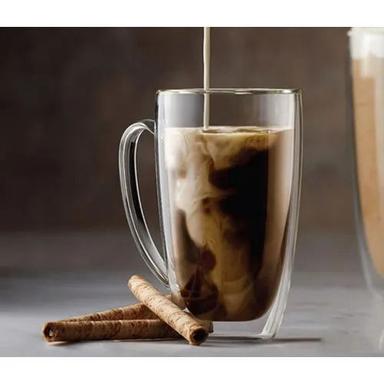 Ocean 200 ML Double Wall Clear Coffee Glass Mug With Handle For Home 