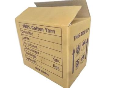 Rectangular Matte Lamination Corrugated Cotton Yarn Carton Box For Industrial Use Length: 18 Inch (In)