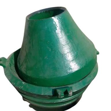 Green Cast Iron Strong Painted Shiny Concave Cone Mantle Set