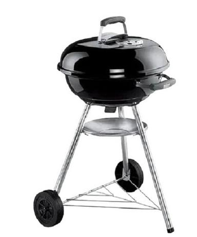 Black Semi Automatic Stainless Steel Charcoal Barbecue Grill 