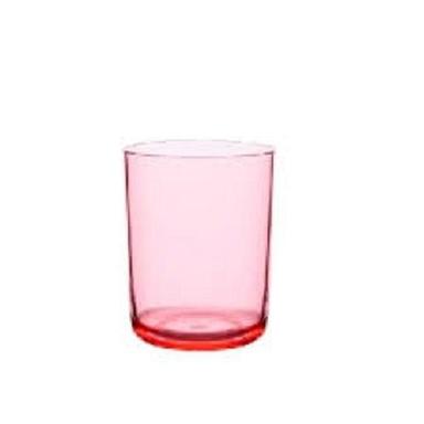  प्लेन पिंक (गुलाबी) गोल आकार का 4 इंच टंबलर ग्लास