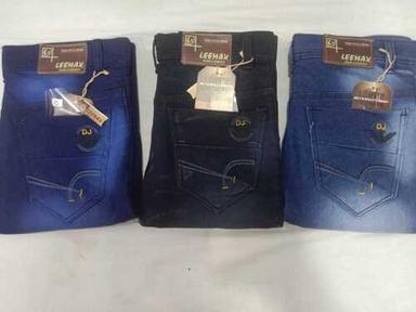 Casual Wear Mens Blue And Black Comfort Fit Stretch Denim Fabric Jeans