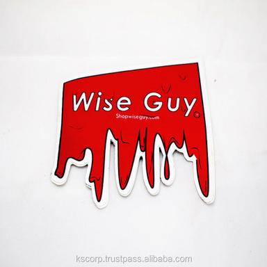 Eco Friendly Rectangular Shape Red Screen Printing Stickers