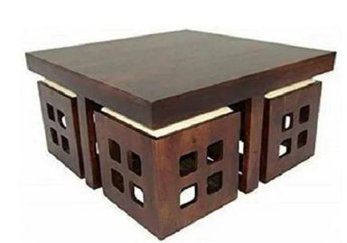 मशीन निर्मित आधुनिक डिजाइनर पॉलिश महागोनी लकड़ी की कॉफी टेबल 