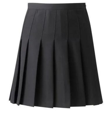 School Wear Knee Length Plain Poly Cotton Girls Skirts For School