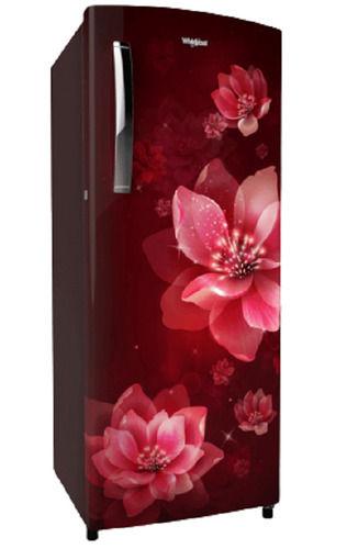 Maroon 190 Liter Capacity Floral Printed Design Single Door Refrigerator