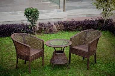 Frp & Metal Environment Friendly Termite Resistance Cane Wicker Outdoor Table And Chair
