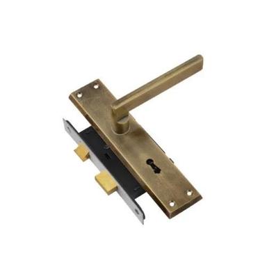 Golden 16X9X8 Cm Polished Rectangular Brass Mortise Locks For Home Door Security