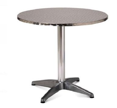 Machine Made Antique Glossy Finished Stainless Steel Round Centre Table For Outdoor