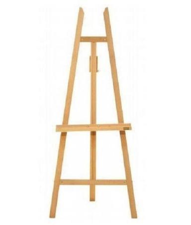 Pine Wood 5 Feet Plain Pinewood Finish Pyramid Shape Wooden Easels Stand