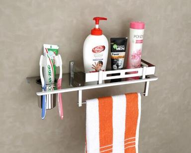 Multipurpose Wall Mount Stainless Steel Bathroom Shelves For Home, Hotel Dosage Form: Powder