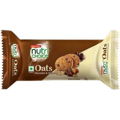 Nutri Choice Oats Chocolate And Almond Round Sweet Biscuit Fat Content (%): 3 Percentage ( % )