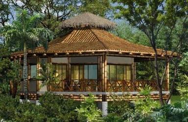 100% Waterproof Beautiful Design Natural Bamboo Wood Cottege For Outdoor Capacity: 10 Kg/Hr