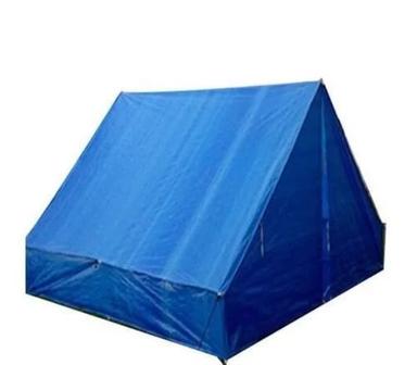 Blue 12 X 15Inches Single Layer Plain Knitted Wooden Pole Pvc Camp Tent Tarpaulins 