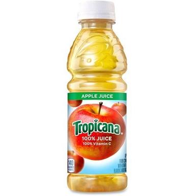 34 Gram Carbohydrates 100% Vitamin C Sweet Tropicana Apple Juice Packaging: Bottle