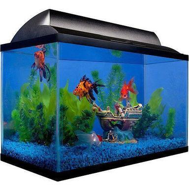 Silver Rectangular Shape Electric Fish Aquarium For Home And Hotel