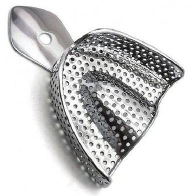 Silver 200 Gram Stainless Steel Manual Dental Impression Tray