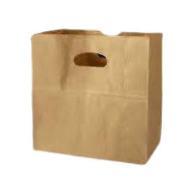  शॉपिंग के उपयोग के लिए ब्राउन डी कट स्टाइल डिस्पोजेबल प्लेन क्राफ्ट पेपर बैग 