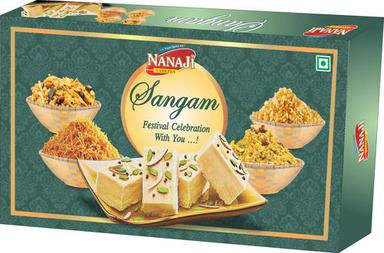 Semi Automatic Sangam 5 In 1 Namkeen And Sweets Combo Diwali Gift Pack, 720 Gram