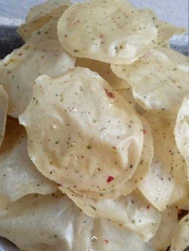 Ready To Eat Salty Urad Dal Papad Served With Dinner