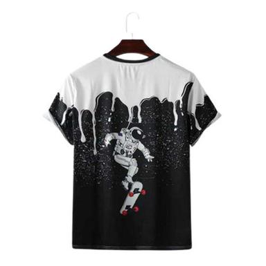 Short Sleeves Round Neck Casual Wear Cotton Blend Printed T Shirts For Mens Age Group: Adult