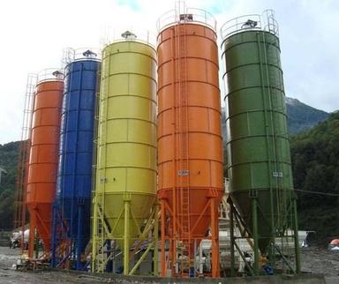 Original 50-100 Ton Capacity Mild Steel Round Fly Ash And Cement Silo