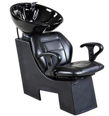 Black Polished Synthetic Leather And Abs Plastic Salon Shampoo Chair 