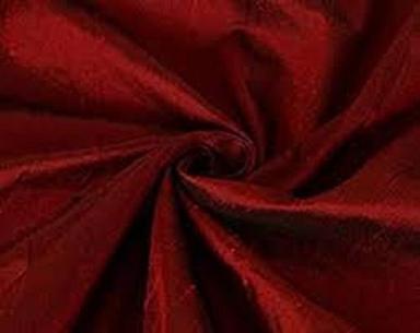 Red Plain Bright 90 Meter Length Washable Cotton Silk Fabric For Dress Making 