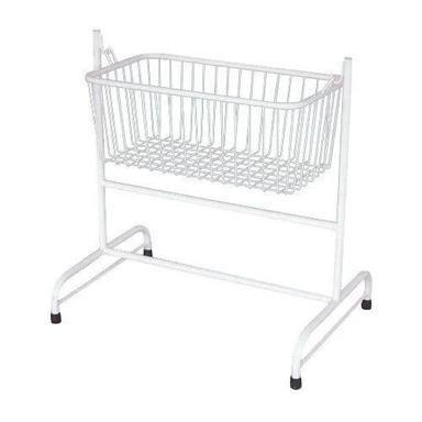 High Performance White Stainless Steel Baby Cot