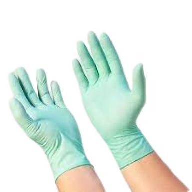 Green Plain Style Full Finger Medical Disposable Nitrile Hand Glove