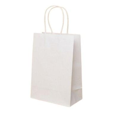 Washable Rope Handle Plain Pattern Disposable Kraft Paper Carry Bags