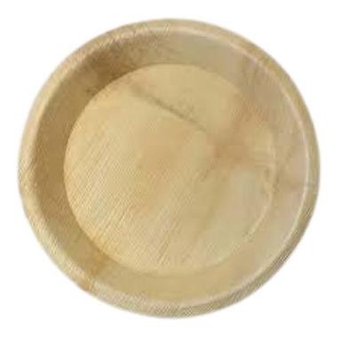 Light Brown Round Shape 8 Inch Disposable Areca Nut Plate