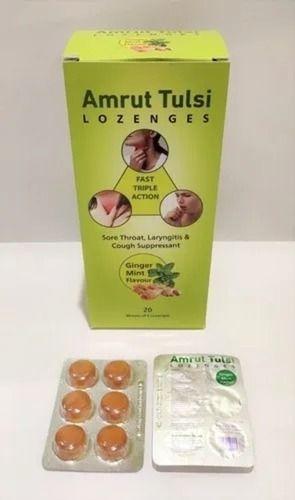 Ginger Mint Lozenges Herbal Tablet For Cough Relief Cool And Dry Place