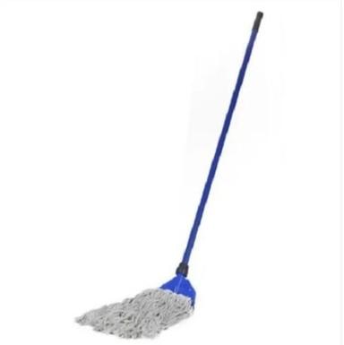 Blue 17.5 Inches Light Weight Cotton And Pvc Plastic Mop For Floor Cleaning 