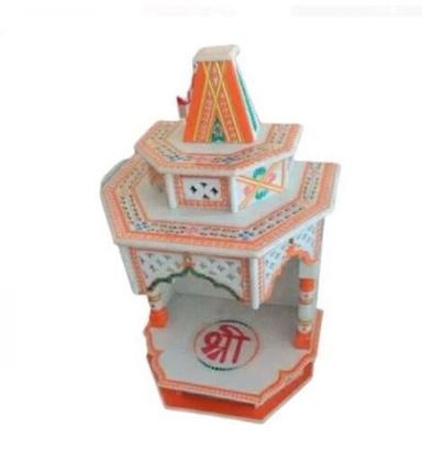 Multicolor Polished Finish And Paint Coated Durable Religious Marble Temple 