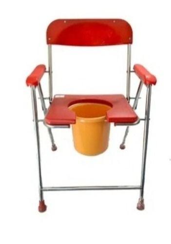 26 X 20 X 40 Inches Plastic And Stainless Steel Folding Commode Chair Design: One Piece