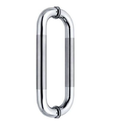 Silver Corrosion Resistance Chrome Finish Stainless Steel Glass Door Handle 