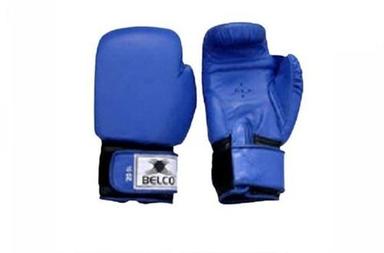 Professional Blue Leather Boxing Gloves Pair for Training And Live Matches