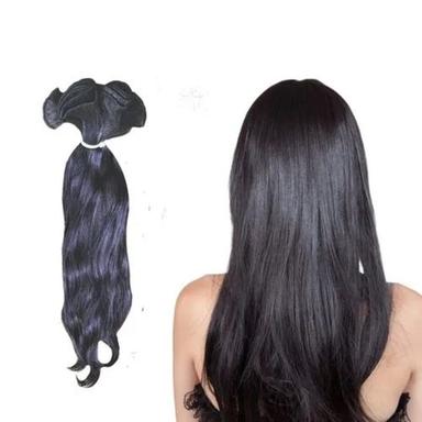 Indian 100G 20 Inches Black Hand Tied Remy Weft Hair Extension For Girls