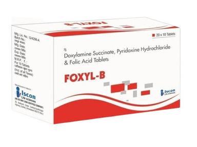 Doxylamine Succinate Pyridoxine Hydrochloride And Folic Acid Tablets General Medicines
