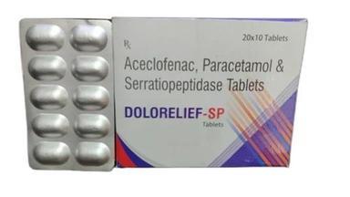 20*10 Aceclofenac Paracetamol And Serratiopeptidase Tablets For Pain Relif Age Group: Adult