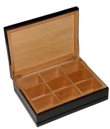 Teak Wood 12.5X6.5X3.5 Inches Polished Finished Antique Imitation Wooden Tea Box